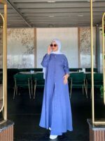 Women's long linen suit in various colors - Image 22