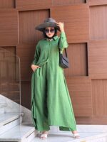 Women's long linen suit in various colors - Image 4