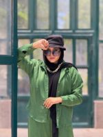 Women's short linen suit in various colors - Image 12