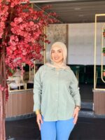 Girls' short poplin chemise