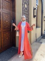 ⁦قفطان أورانج ملكي بتصميم فاخر ولمسات أنيقة⁩ - الصورة ⁦5⁩