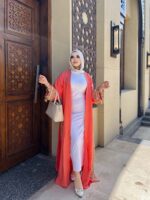 ⁦قفطان أورانج ملكي بتصميم فاخر ولمسات أنيقة⁩ - الصورة ⁦4⁩