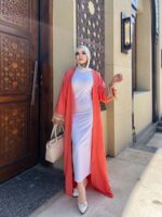 ⁦قفطان أورانج ملكي بتصميم فاخر ولمسات أنيقة⁩ - الصورة ⁦3⁩