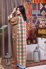 Elegant coffee-colored kaftan with refined design and luxurious details - Image 5