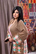 Elegant coffee-colored kaftan with refined design and luxurious details - Image 3