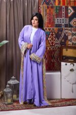 Royal purple kaftan with exquisite embroidery and elegant design - Image 6