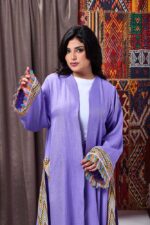 Royal purple kaftan with exquisite embroidery and elegant design - Image 4