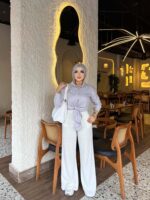 Girls' long linen shirt chemise - Image 2