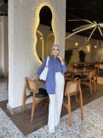 Girls' long linen shirt chemise - Image 18