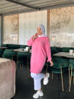 Girls' long linen shirt chemise - Image 12