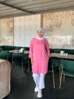 Girls' long linen shirt chemise - Image 11